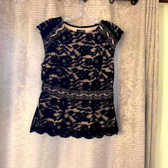 The Limited Tops - ❤️The Limited❤️ Black Lace Peplum Top Size Small